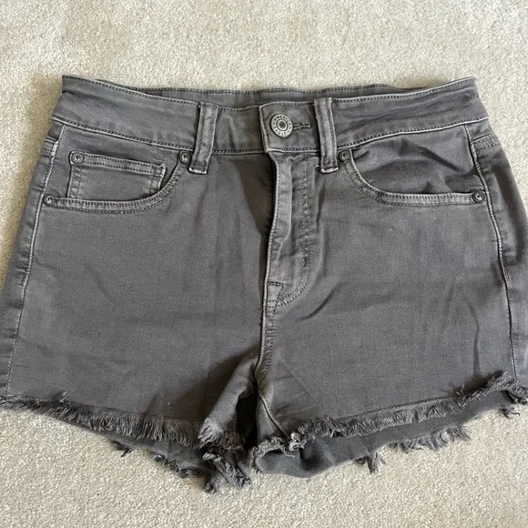 American Eagle Dark Gray Jean Shorts - Picture 2 of 3
